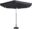 Lesli Living Gemini stokparasol met volant ø300cm – rond – zwart