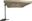 Lesli Living Virgo zweefparasol met volant 300x300cm – vierkant – taupe